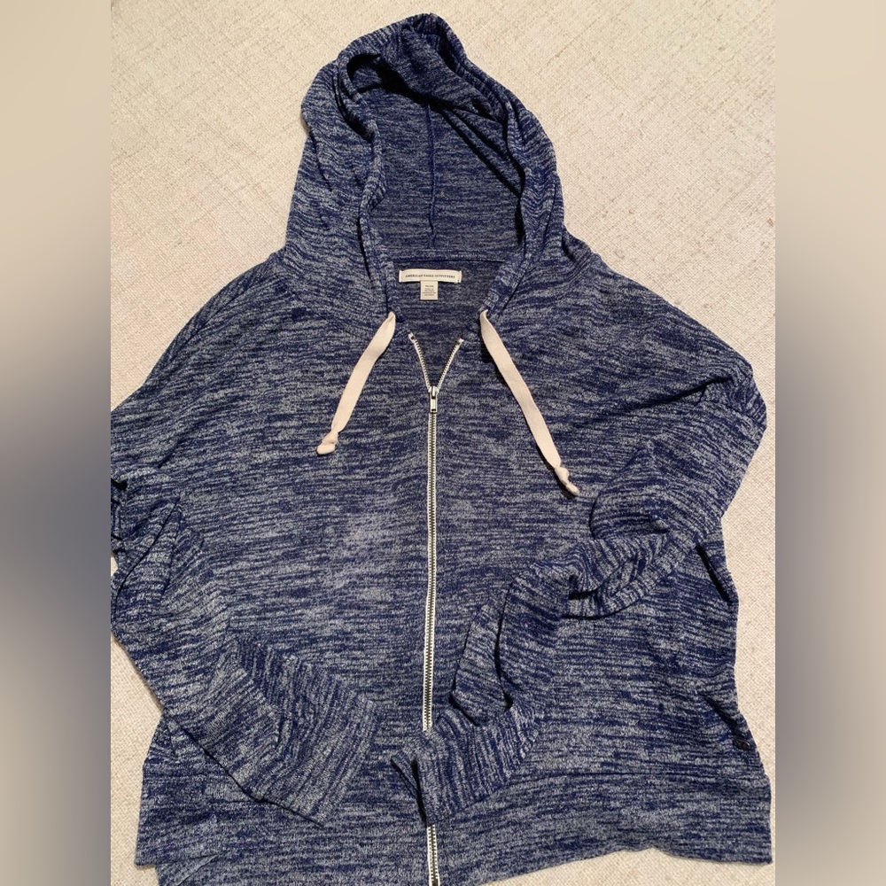 American Eagle Outfitters blue full zip hoodie sweatshirt size M